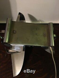 EXTREMELY RARE 1938 DC3 Airplane Lamp /Cobalt Blue withChrome BasePatent 110196