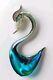 EXTREMELY RARE! 1950's MURANO SEGUSO SWAN SCULPTURE BLUE GREEN VINTAGE GLASS