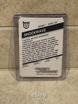 EXTREMELY RARE 1985 Hasbro Transformers Shockwave Series 1 Card 122 READ DESC