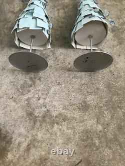 EXTREMELY RARE 2007 Starbucks Powder Blue 19 Tall Trees Store Display Set Of 2