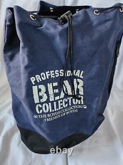 EXTREMELY RARE! Boyds Bears F. O. B Professional Bear Collector Cinch Backpack