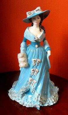 EXTREMELY RARE COALPORT Figurine Emma Hamilton in Blue Colorway