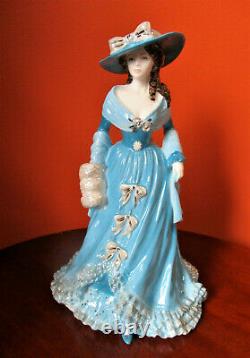 EXTREMELY RARE COALPORT Figurine Emma Hamilton in Blue Colorway