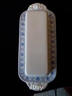 EXTREMELY RARE Copeland Spode Ermine Blue 1/4 Lb Covered Butter (Centurian)