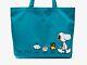 EXTREMELY RARE? PINTRILL x PEANUTS Sam + Tury Blue Snoopy Tote Bag NEW WithTAGS