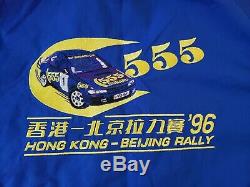 EXTREMELY RARE Subaru 1996 Hong Kong Beijing rally Blue Jacket 555 Size Large