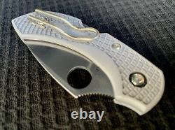 EXTREMELY RARE VERY HARD TO FIND Spyderco Dragonfly2 Super Blue Sprint Run