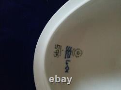 EXTREMELY RARE VINTAGE ROYAL COPENHAGEN BLUE #595 TUREEN & LID with LADEL & PLATE