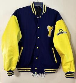 EXTREMELY RARE VINTAGE Twisted Tea Letterman Jacket XL blue/yellow
