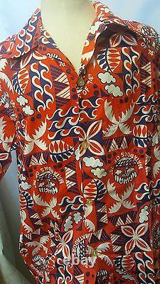 EXTREMELY RARE VTG 1974 Hawaiian SHRINER POTENTATE Marshall Wilkings Shirt L