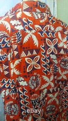 EXTREMELY RARE VTG 1974 Hawaiian SHRINER POTENTATE Marshall Wilkings Shirt L