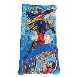 EXTREMELY RARE Vintage 1960s Comic Flash Gordon Zip Up Blue Red Sleeping Bag