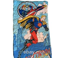EXTREMELY RARE Vintage 1960s Comic Flash Gordon Zip Up Blue Red Sleeping Bag