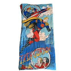 EXTREMELY RARE Vintage 1960s Comic Flash Gordon Zip Up Blue Red Sleeping Bag