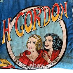 EXTREMELY RARE Vintage 1960s Comic Flash Gordon Zip Up Blue Red Sleeping Bag