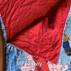 EXTREMELY RARE Vintage 1960s Comic Flash Gordon Zip Up Blue Red Sleeping Bag