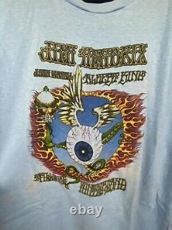 EXTREMELY RARE Vintage 1970s Jimi Hendrix Baby Blue Flying Eye Tee Shirt
