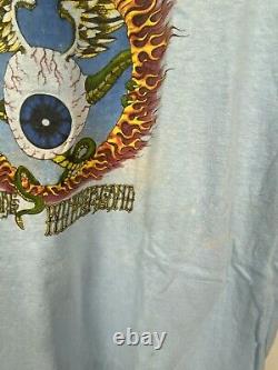 EXTREMELY RARE Vintage 1970s Jimi Hendrix Baby Blue Flying Eye Tee Shirt