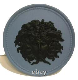 EXTREMELY RARE Wedgwood Black, Blue Medusa Jasperware Medallion