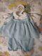 EXTREMELY RARE vintage Cabbage Patch Kids over the shoulder tie dress blue