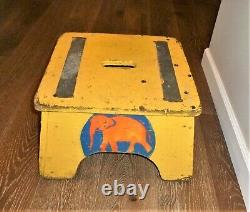 Elephant footstool stool fairgrounds, carnival, circus, vintage, extremely rare