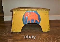 Elephant footstool stool fairgrounds, carnival, circus, vintage, extremely rare