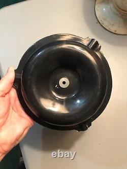 End Of Day Art Deco Pink Graniteware Enamelware Extremely Rare Swirl Ashtray