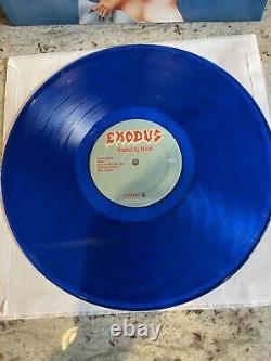 Exodus Bonded By Blood LP Translucent Blue Vinyl, Extremely Rare, Near Mint