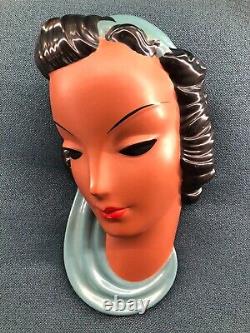 Extremely RARE Art Deco Wall mask Goldscheider Ceramics Wien Austria LOT x7