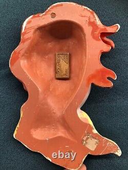 Extremely RARE Art Deco Wall mask Goldscheider Ceramics Wien Austria LOT x7