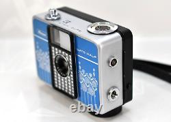 Extremely RARE! MINT METALLIC BLUE Ricoh Auto Half E Film Camera JAPAN