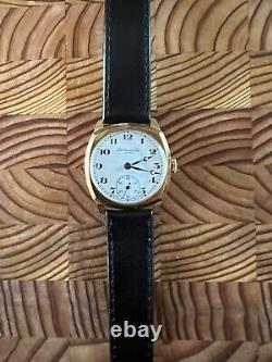 Extremely RARE Thomas Russell & Co New Old Stock BLUE 12 Enamel Dial Gold Watch
