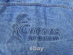 Extremely RARE & Unique CURVES FOR WOMAN Embossed Vintage Tyca Denim Jean Jacket