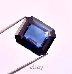 Extremely Rare 100% Natural Blue Sapphire 15.95 CT Radiant Cut Loose Gemstone A+