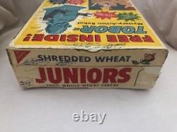 Extremely Rare 1950's Nabisco Cereal Box Spoonman with Premiums Tobor & Figures
