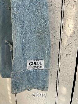 Extremely Rare 1980s Goldie Denim Workwear Jacket Size 4