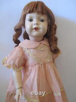 Extremely Rare Antique 1917 Effanbee Mary Jane Ball Jointed Doll, Hh Wig, 20