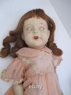 Extremely Rare Antique 1917 Effanbee Mary Jane Ball Jointed Doll, Hh Wig, 20