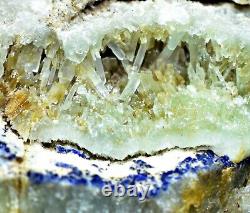 Extremely Rare Aragonite Crystals Cluster Blue Azurite On Both Side Matrix @Afg