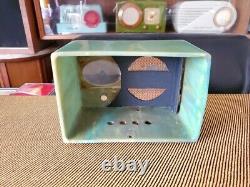 Extremely Rare Art Deco Tom Thumb Catalin Radio Azure Blue Read Description