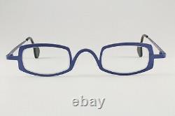 Extremely Rare Authentic Theo rectangle Blue Black 41mm Belgium Frames RX-able