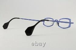 Extremely Rare Authentic Theo rectangle Blue Black 41mm Belgium Frames RX-able
