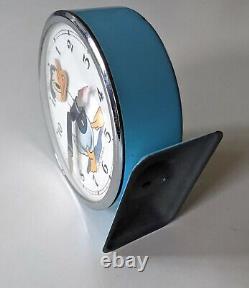 Extremely Rare-Bayard late 60's animated Donald Duck clock-VG++ working ord