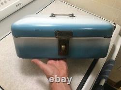 Extremely Rare Blue & White Breadbox Nm Graniteware Enamelware Antique! Pretty