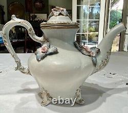 Extremely Rare Cordey Tea Set, Porcelain Pale Blue