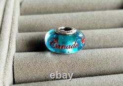 Extremely Rare Exclusive To Canada Authentic Pandora Murano Glass Charm EUC