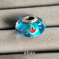 Extremely Rare Exclusive To Canada Authentic Pandora Murano Glass Charm EUC