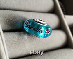 Extremely Rare Exclusive To Canada Authentic Pandora Murano Glass Charm EUC