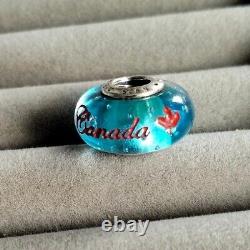 Extremely Rare Exclusive To Canada Authentic Pandora Murano Glass Charm EUC