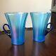 Extremely Rare Fenton Celeste and Cobalt #220 Set of Two